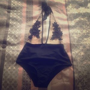 Floral mesh bikini